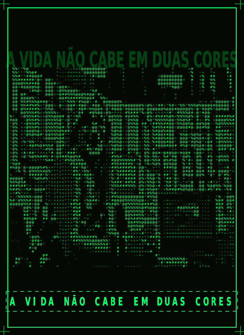 Cartaz de referência ASCII Art — Laerte Coutinho